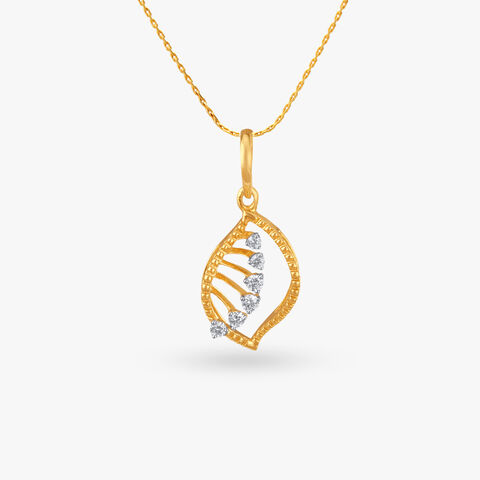 Twilight Leaf Diamond Pendant