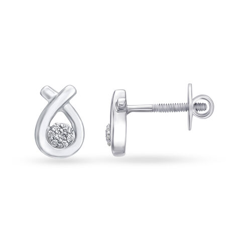 Exotic Diamond Floral Stud Earrings