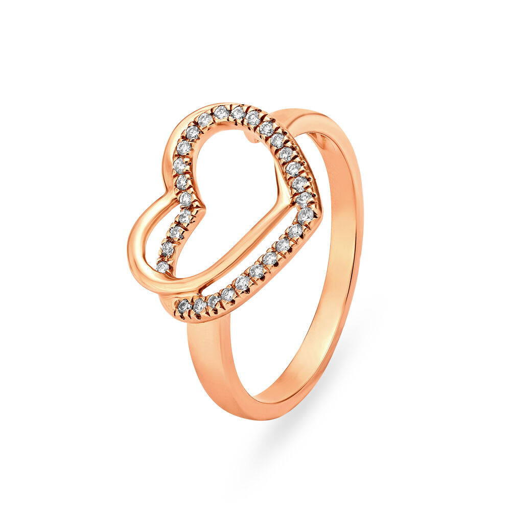 Heart shaped diamond ring clearance tanishq