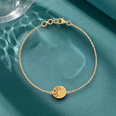 Celestial Disc Gold Bracelet