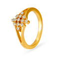 Scintillating 18 Karat Gold And Diamond Square Ring,,hi-res image number null