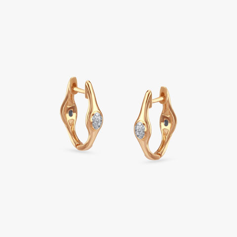 Twilight Twist Diamond Hoop Earrings