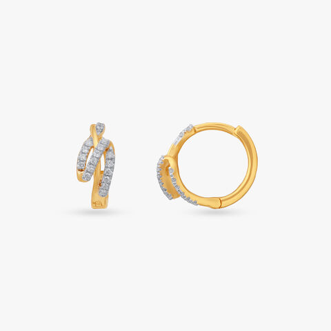 Endless Spark Diamond Hoop Earrings