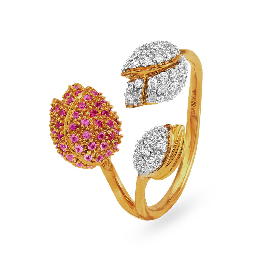 Lustrous 18 Karat Rose And White Gold Ring