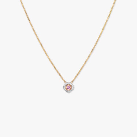 Blush Blossom Diamond Pendant with Chain