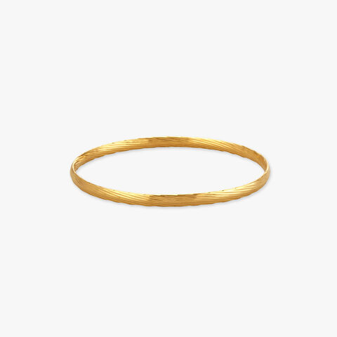 Sleek Groove Gold Bangles