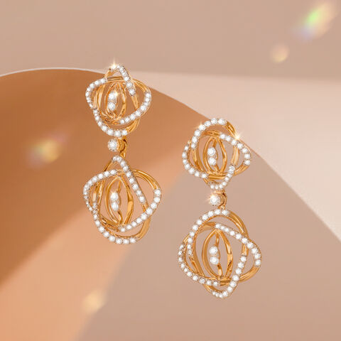 Infinite Drift Diamond Drop Earrings