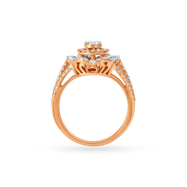 Floral Diamond Finger Ring