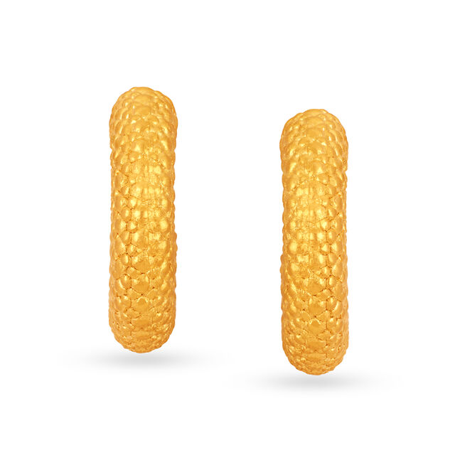 22 KT Yellow Gold Artsy Stud Earrings,,hi-res image number null