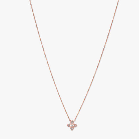 Quatrefoil Bloom Diamond Pendant with Chain