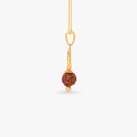 Om Rudraksha Gold Pendant