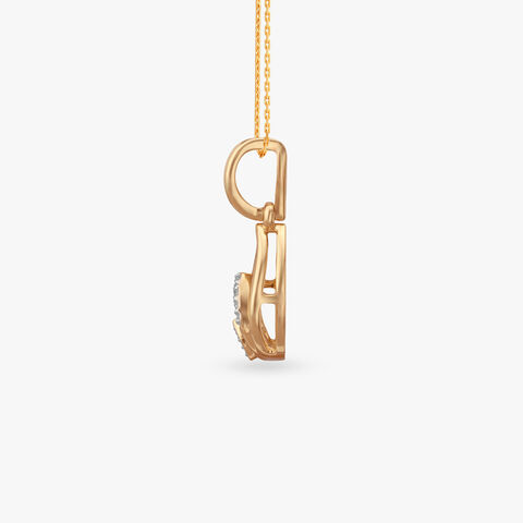 Layered Curve Diamond Pendant
