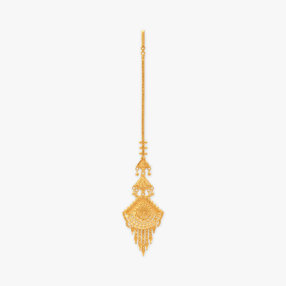 Bridal maang tikka gold hot sale