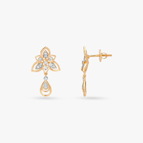 Bloom Cascade Diamond Drop Earrings