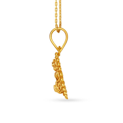 Round Goddess Laxmi Pendant