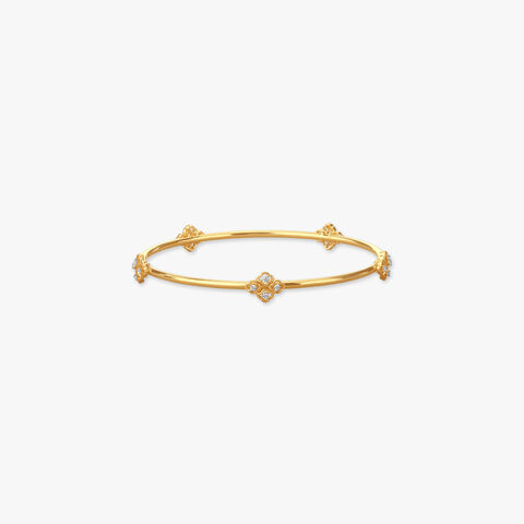 Floral Orbit Diamond Bangle