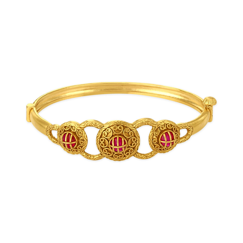 Buy Mia by Tanishq Sun and Moon Gold Bangle For Womens at Amazon.in