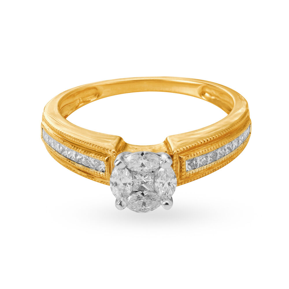 Diamond Finger Ring With Single Stone | Tanishq