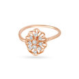 Radiant Floral Diamond Finger Ring,,hi-res image number null