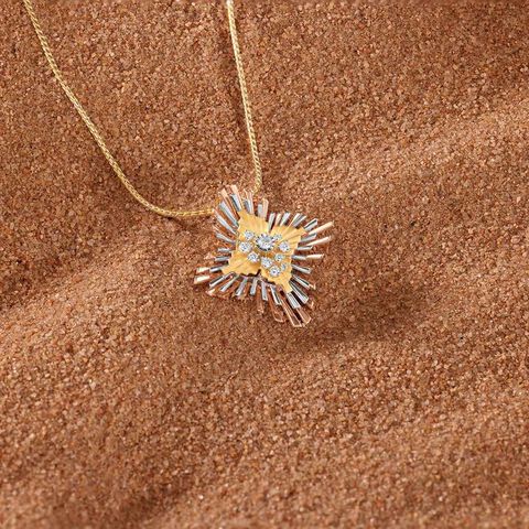Radiant Bloom Diamond Pendant