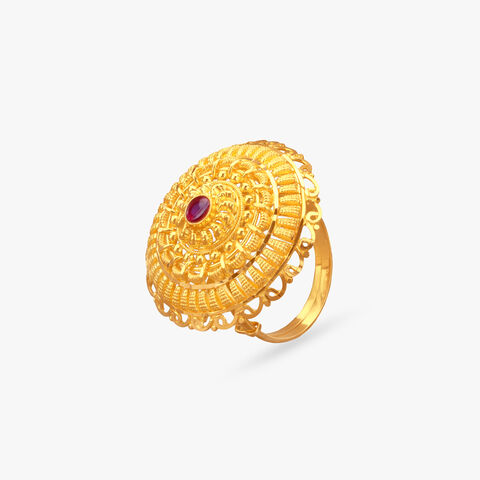 Temple Crown Gold Ring
