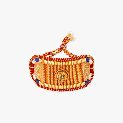 Rajputana Floral Gold Choker Necklace