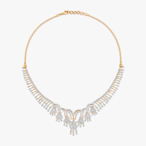 Fiery Sparkle Natural diamond Necklace Set