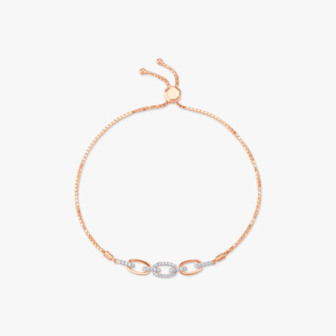 Bold Link Diamond Bracelet