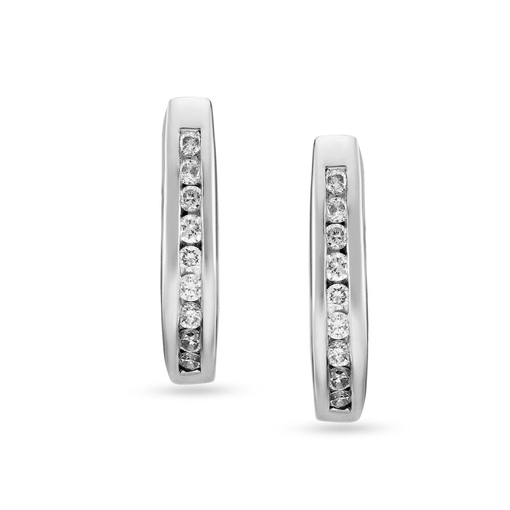 Hoop earrings  White  Ladies  HM IN