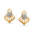 Charming Diamond and Rose Gold Stud Earrings,,hi-res image number null