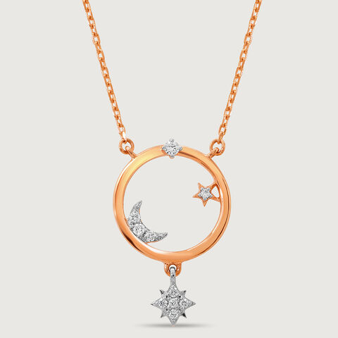 Moonlit Stardust 18KT Pendant with Chain