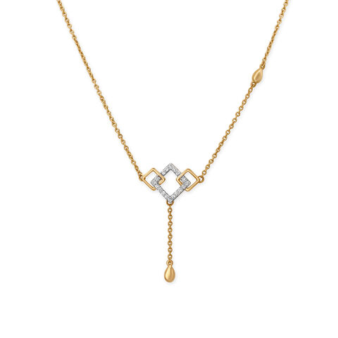 Interlinked Geometric Diamond Necklace