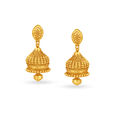 Opulent Rawa Work Gold Jhumkas,,hi-res image number null
