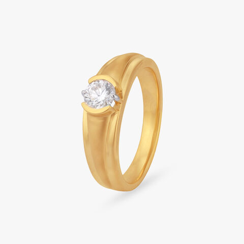 Forever Arc Solitaire Ring for Men