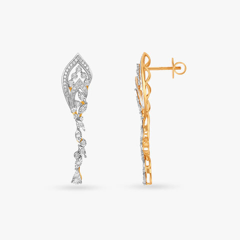 Enigmatic Grace Diamond Drop Earrings