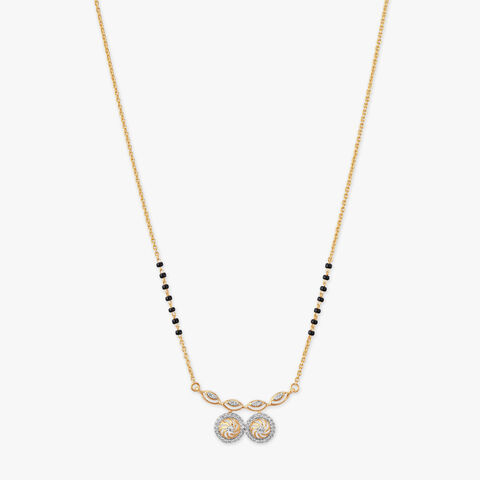 Twin Swirl Diamond Watti Mangalsutra