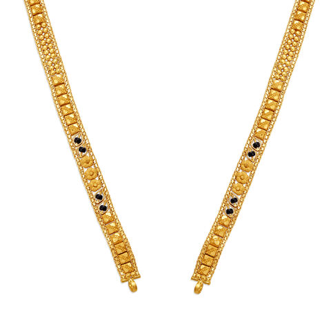 Intricately designed Gold and Black Beads Mangalsutra