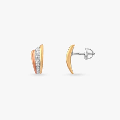 Sleek Gleam Diamond Stud Earrings