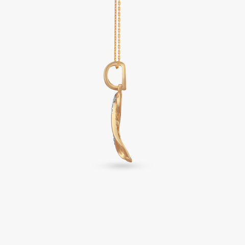 Fluid Loop Diamond Pendant
