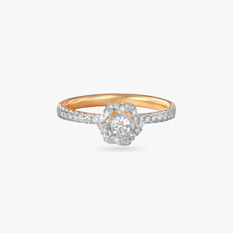 Floral Sparkle Diamond Ring