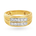 Contemporary Fancy Gold and Diamond Finger Ring for Men,,hi-res image number null