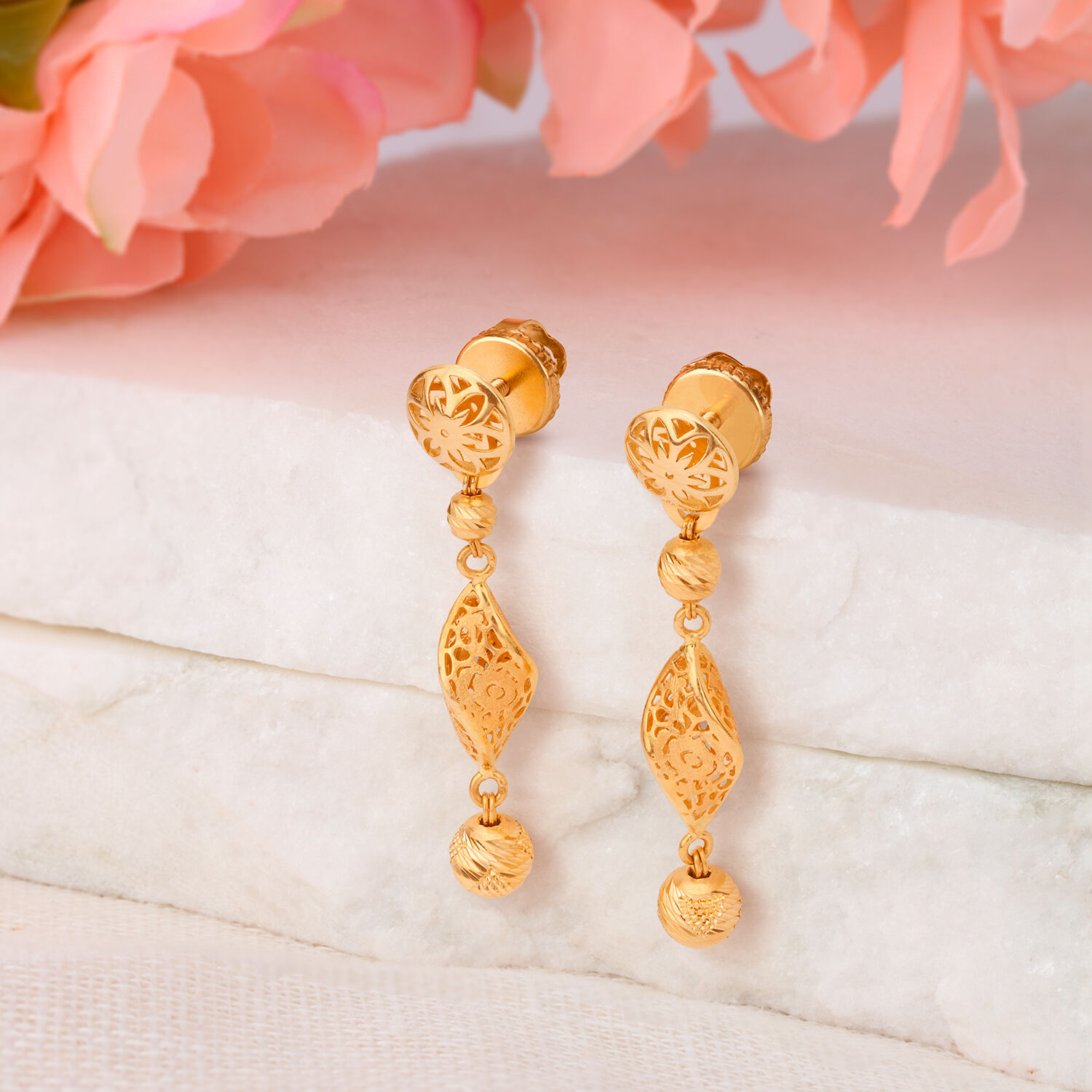 American diamond earrings tanishq online