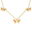 Cute Butterfly Gold Pendant with Chain For Kids,,hi-res image number null