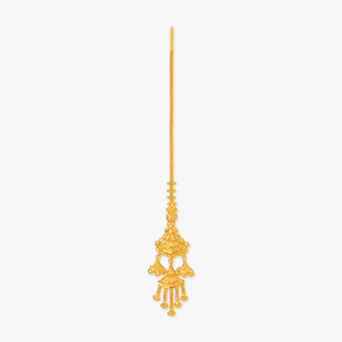 Jhalar Cascade Gold Maang Tikka