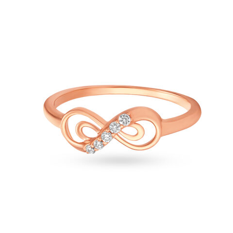 Subtle Infinity Diamond Finger Ring