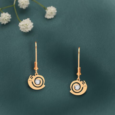 Snail Trails Diamond Hoop Earrings for Kids