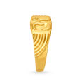 Heavenly 22 Karat Yellow Gold Engraved Om Finger Ring,,hi-res image number null