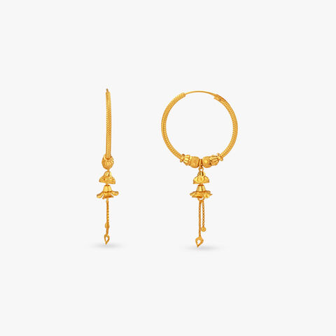 Twilight Melody Gold Hoop Earrings