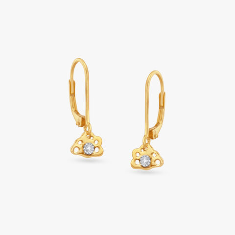 Paw-some Sparkles Diamond Hoop Earrings For Kids