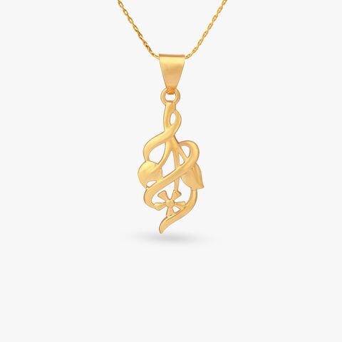 Twirl Bloom Gold Pendant